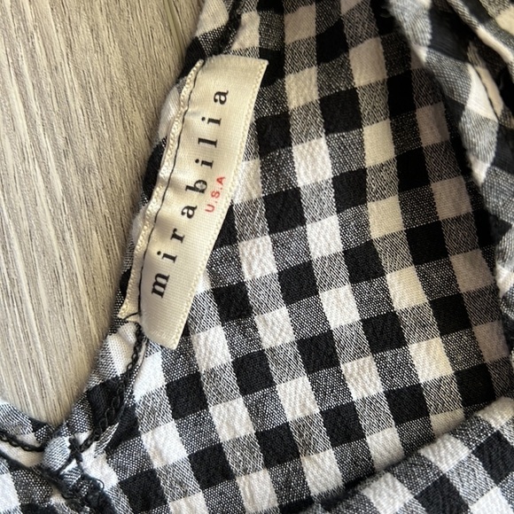 Mirabilia | Black and White Buffalo Check Top - Picture 4 of 5